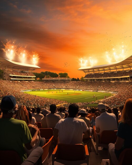 stadium and phone 3d rendering composition and stadium is the imaginary