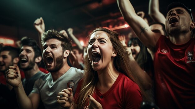 stadium soccer fans emotions portrait