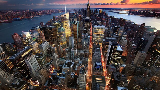 Stadsbeeld van de skyline van New York