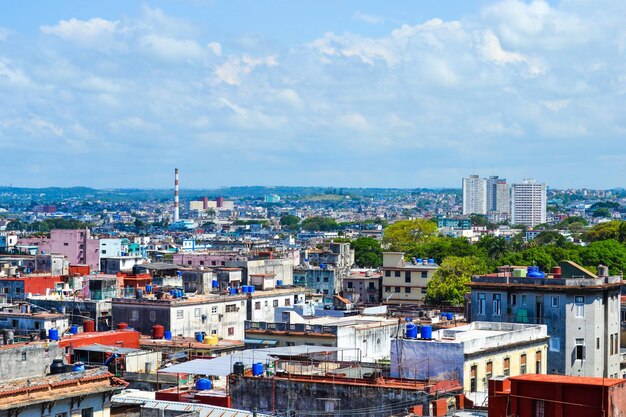 Stadsgebouwen in het centrum van Havana Cuba