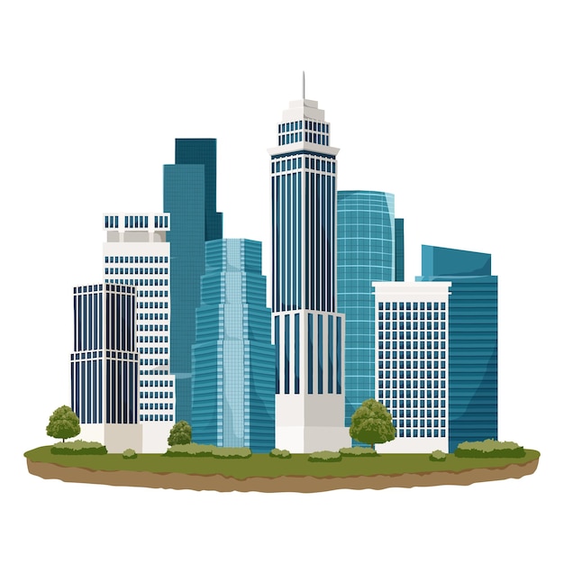 Stadsgebouwen png illustratie doorzichtige achtergrond