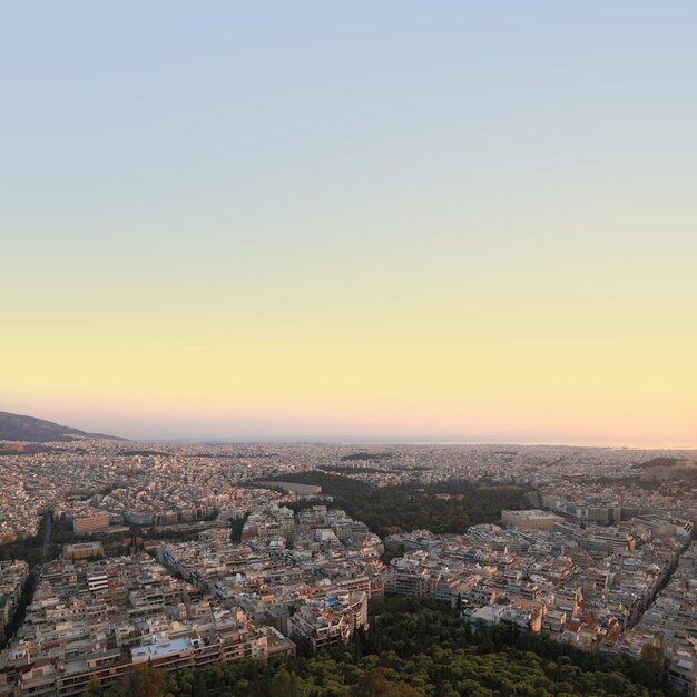 Stadsgezicht luchtfoto Athene Griekenland