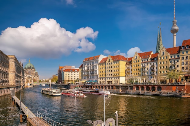 Stadsgezicht van de skyline van de binnenstad van Berlijn van Duitsland