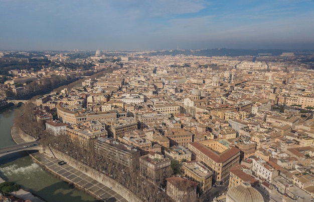 Stadsgezicht van Rome, Italië. Luchtfoto van de oude stad