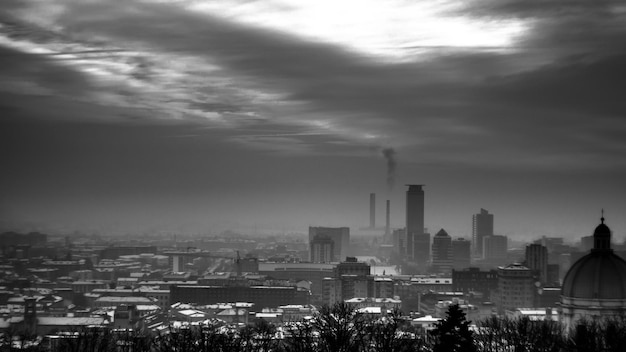 Foto stadslandschap tegen de lucht