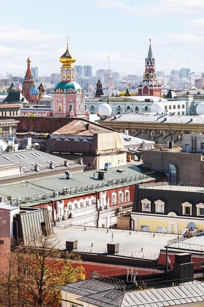 Stadslandschap van Moskou met het Kremlin