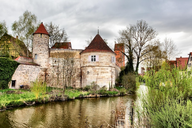 Stadsmuren van Dinkelsbuhl, Beieren, Duitsland