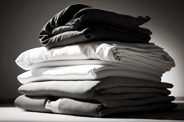Staff member ironed linens to spread out on bed