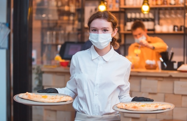 Photo staff wearing medical mask