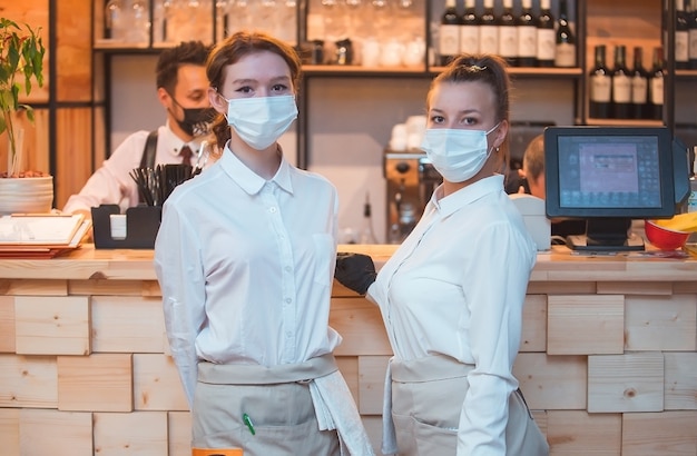 Photo staff wearing medical masks