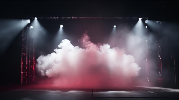 Stage Emitting Smoke During Performance