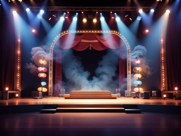 Stage Lighting and Concert in Theater Setting