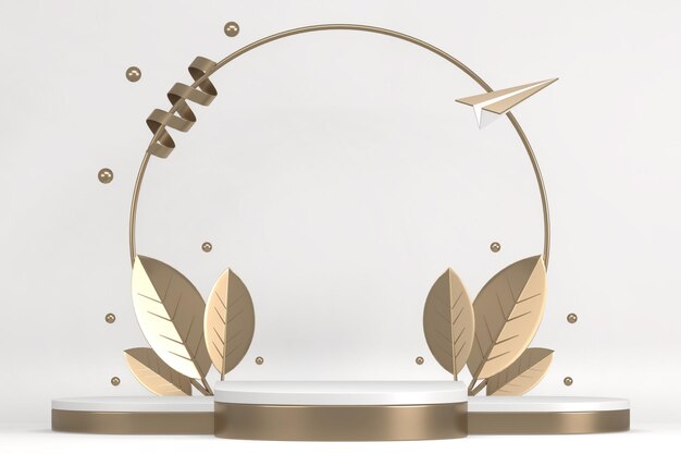 the stage podium for products decoration suitable 3d rendering