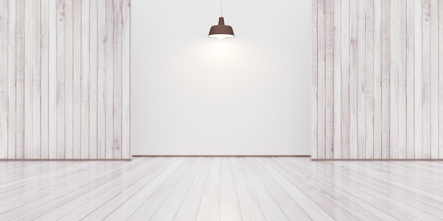 Stage podium slat floor backdrop old wood grain wall 3d illustration