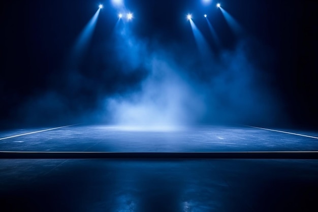 Stage Spotlight with smoke and spotlights Stage Spotlight on a Stage Stage Background