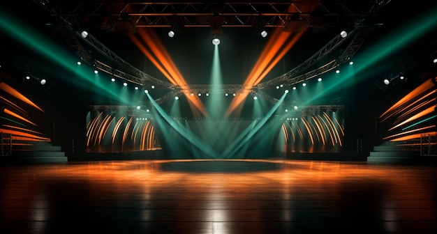 stage structure background with lights