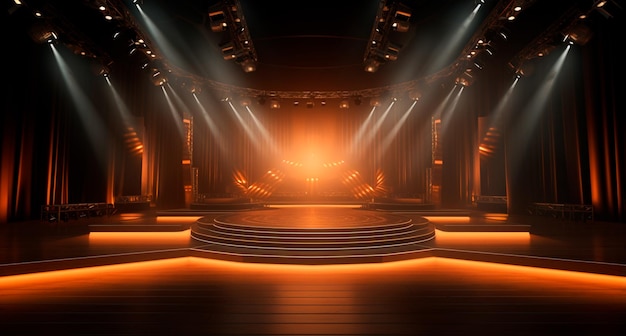 stage structure background with lights