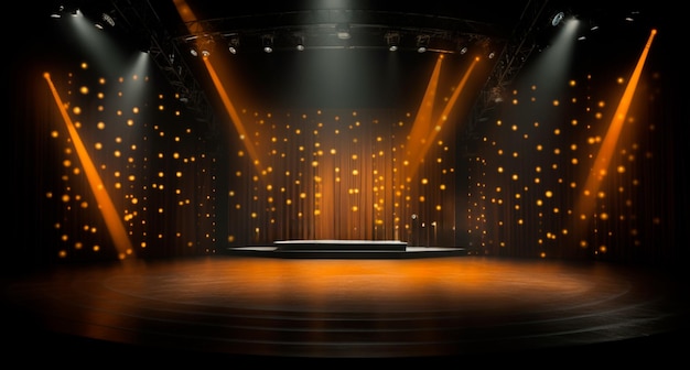 stage structure background with lights