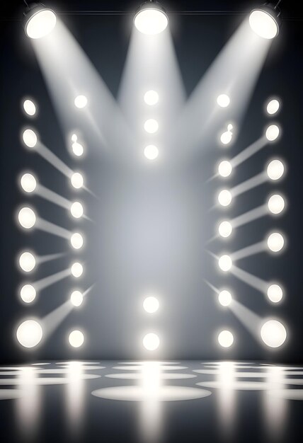 Photo a stage with a light and a spotlight on it