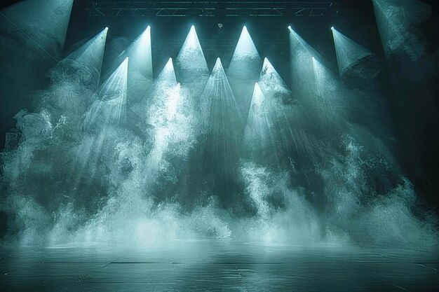 Stage With Smoke Rising