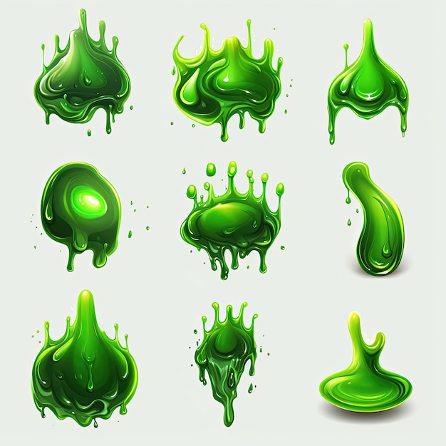Stain green slime ai generated