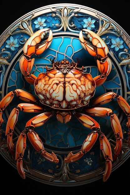 Stained Glass Crab