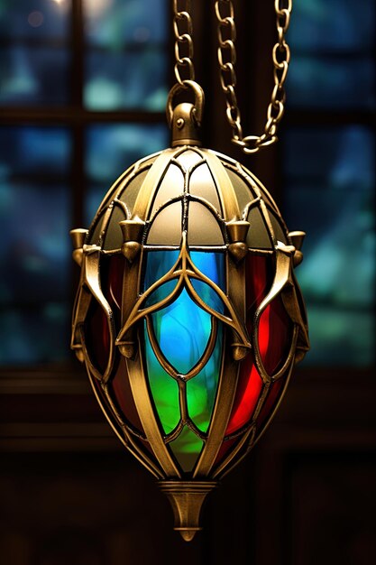 a stained glass lamp in a church in san diego ca