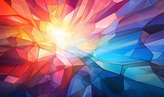 Stained Glass Wall With Colorful Stained Glass Light Rays Wi Trending Background Calm Illustration