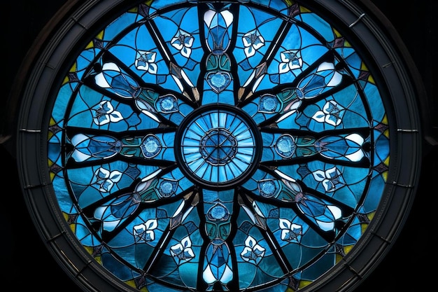 stained glass window in the cathedral