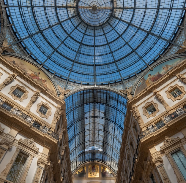 Stained glass window in the Galleria Vittorio Emanuele