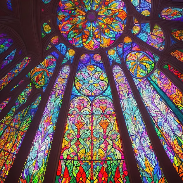 Stained glass windows background