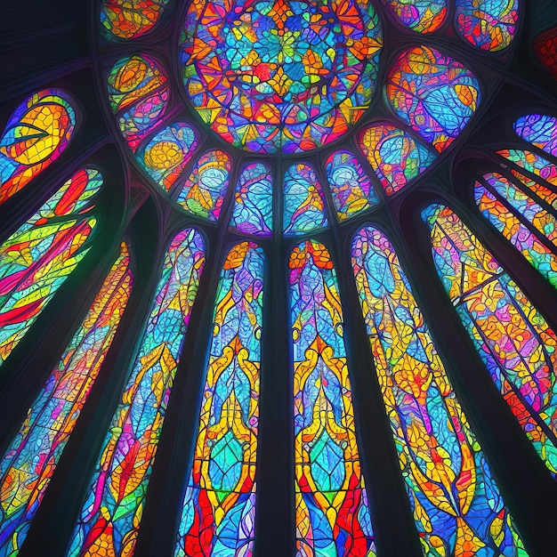 Stained glass windows background