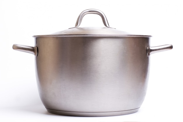 A stainless pan