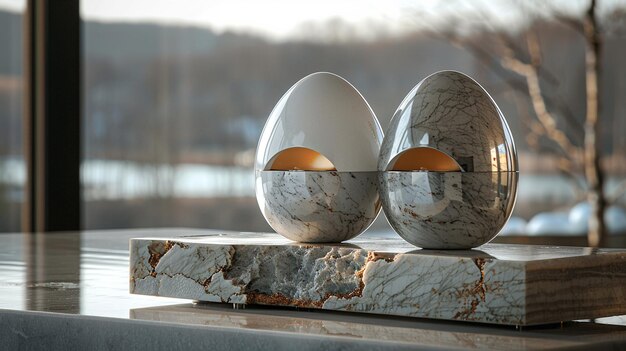 Photo stainless steel egg timer a visual wallpaper