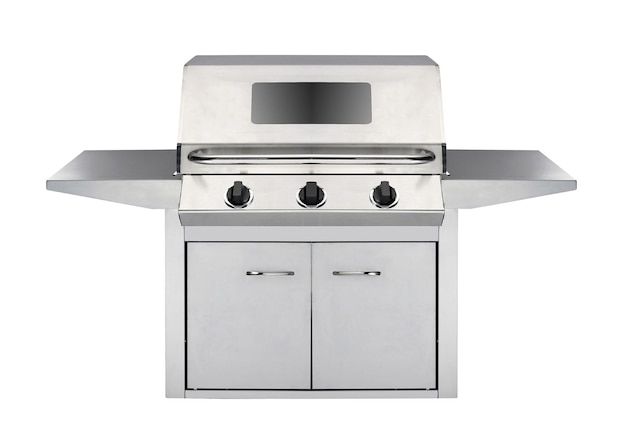 Stainless steel gas cooker with oven