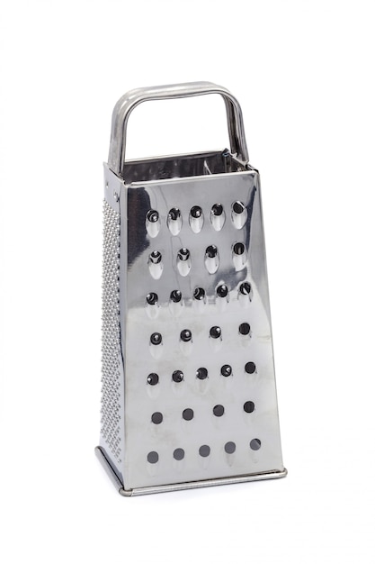 Stainless steel grater kitchen hardware Isolated over white background