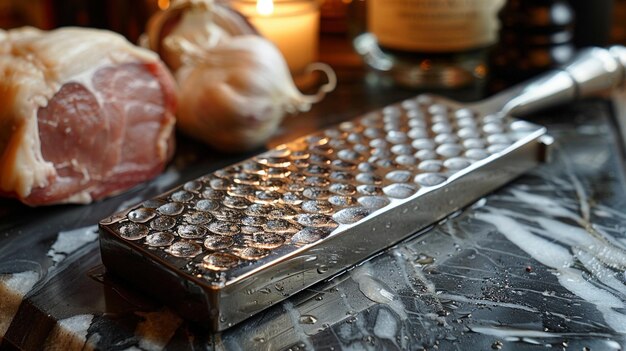 Stainless Steel Meat Tenderizer A Background