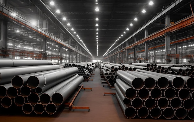 stainless steel pipes at the factory