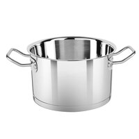 Photo stainless steel pot isolated on white background