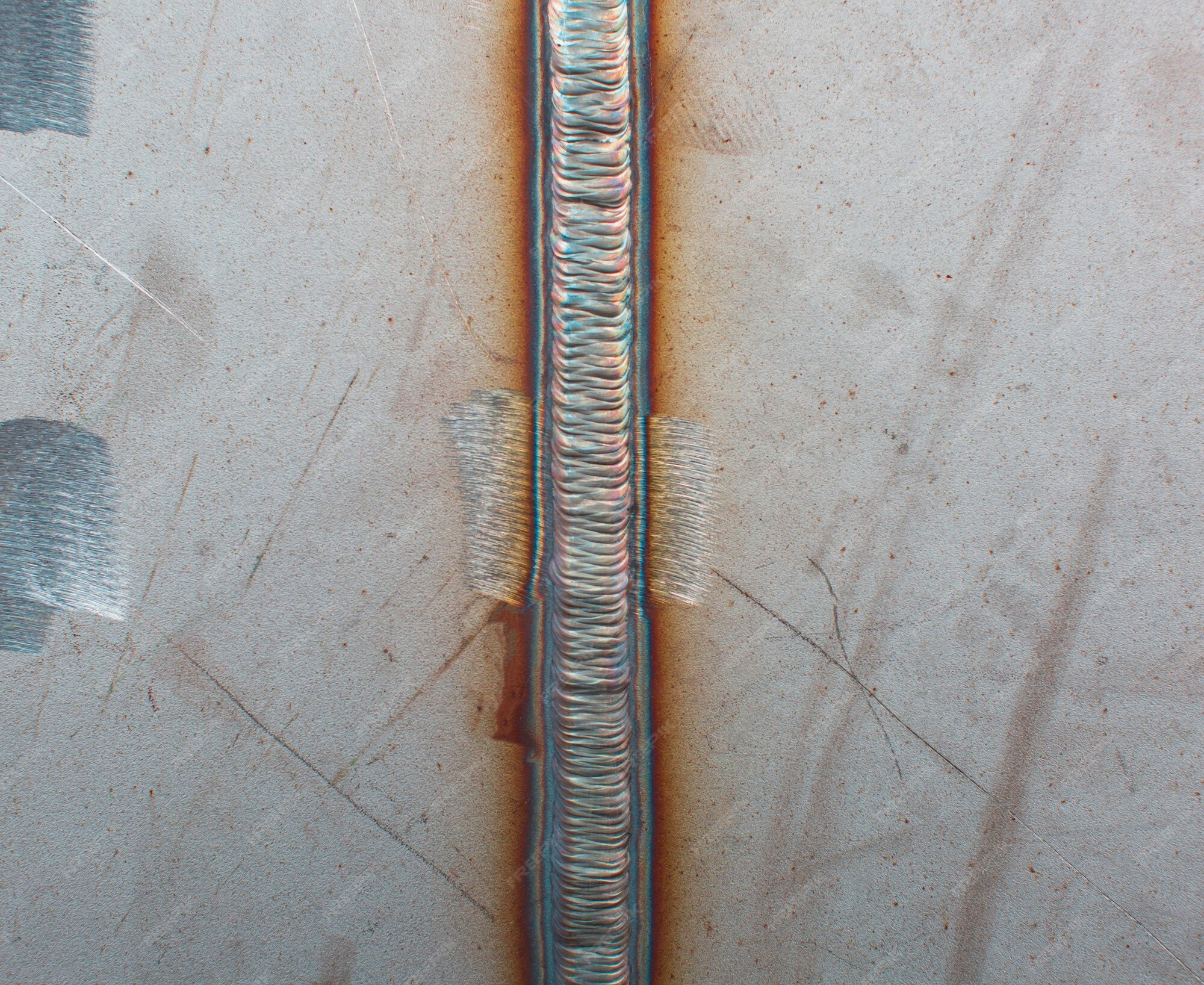 Premium Photo | Stainless steel weld joint plate by argon process