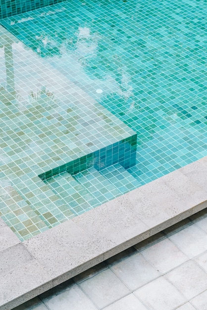 stair in swimming pool