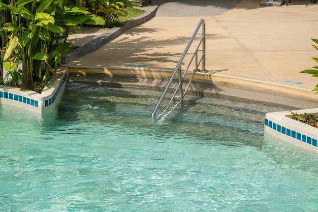 Stair in water pool