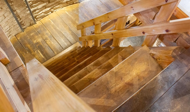 staircase steps made of wood wooden steps for ascent and descent