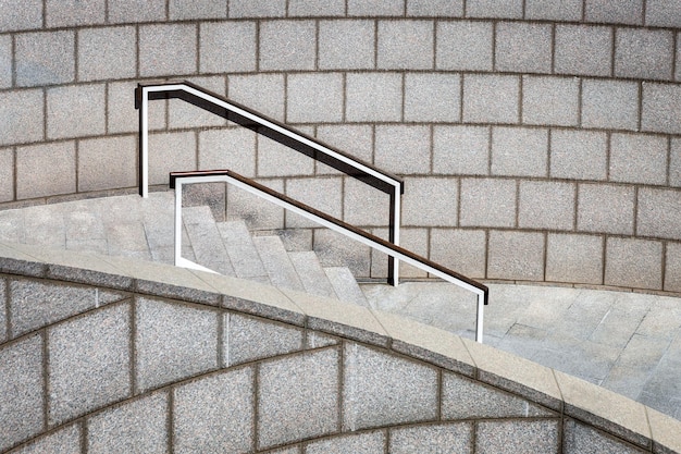 Staircase with a handrail