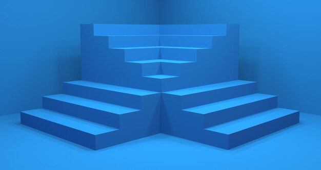 Photo stairs 3d depth background 3d rendering