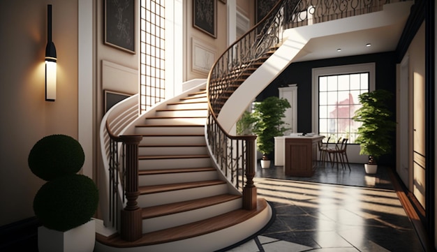 Stairs Design for Duplex House Generative AI