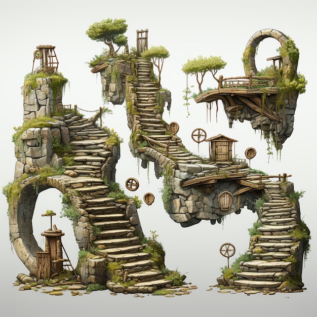 Stairs Game Assets