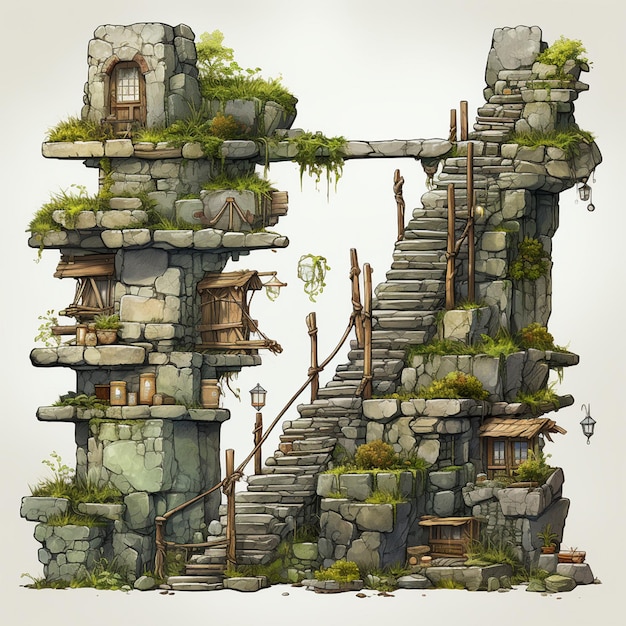 Stairs Game Assets