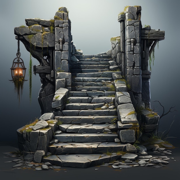 Photo stairs game assets