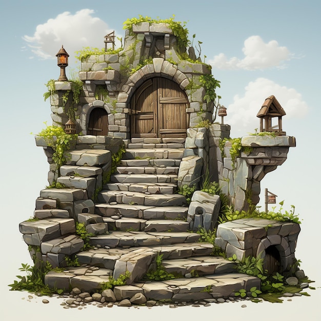 Photo stairs game assets